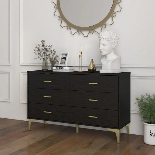 Dressing Table Modern 6 Drawer Wood Dresser Make Up Table Entryway Toilet Furniture Makeup Hallway Living Room Furnitures Vanity