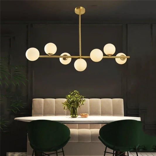 Modern 6 7 Heads Magic Bean Glass Chandelier for Dining Kitchen Island Living Room Bedroom Loft House Lighting Fixtures Decor