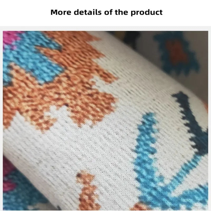 Moroccan Ethnic Carpet Living Room Bedroom Vintage Balcony Rug Home Foldable Washable Floor Mat Bedside Rugs Easy Maintenance